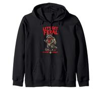 Let's Get Feral! Hiking Scout Racoon Scouting America Sudadera con Capucha