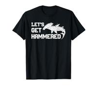 Let's Get Hammered Funny Hammerhead Shark Gifts Camiseta