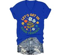 Lets Get in Good Trouble - Camiseta de justicia social para mujer y hombre, Azul rey-v, S