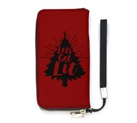 Let's Get LIT - Cartera delgada con diseño de árbol de Navidad para mujer, bolso de mano, bonito bolso de mano, tarjetero