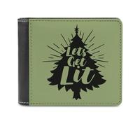 Let's Get LIT - Cartera plegable para hombre con diseño de árbol de Navidad