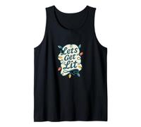 Let's Get Lit - Divertidas Luces de Navidad para Fiestas Camiseta sin Mangas