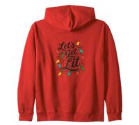 Let's Get Lit - Divertidas Luces de Navidad para Fiestas Sudadera con Capucha