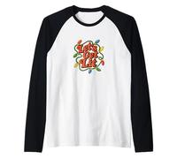 Let's Get Lit - Divertido diseño de Luces navideñas para Fiestas navideñas Camiseta Manga Raglan