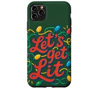 Let's Get Lit - Divertido diseño de Luces navideñas para Fiestas navideñas Carcasa para iPhone 11 Pro MAX