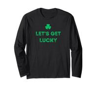 Let's Get Lucky Día de San Patricio Shamrock Irish Luck Manga Larga