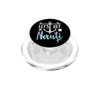 Let's Get Nauti Bachelorette Party Funny Bride Mermaid Theme PopSockets PopGrip para MagSafe