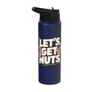 Let's Get Nuts, divertida ardilla, intolerante a las nueces Stainless Steel Insulated Water Bottle