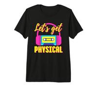 Let's Get Physical 80s Disfraz Fiesta Halloween Retro Entrenamiento Camiseta Premium