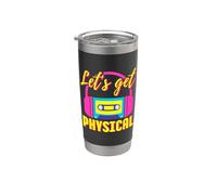 Let's Get Physical 80s Disfraz Fiesta Halloween Retro Entrenamiento Vaso térmico de acero inoxidable de doble pared