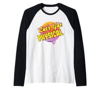 Let's Get Physical 80s Disfraz Fiesta Retro 80 Entrenamiento Camiseta Manga Raglan