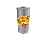 Let's Get Physical 80s Disfraz Fiesta Retro 80 Entrenamiento Vaso térmico de acero inoxidable de doble pared