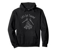 Lets Get Toasted Camping Marshmallow pun Campfire Smores Sudadera con Capucha
