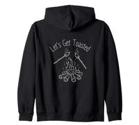 Lets Get Toasted Camping Marshmallow pun Campfire Smores Sudadera con Capucha