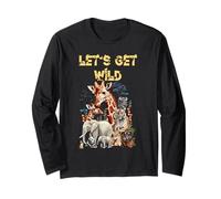 Lets Get Wild Birthday Animals - Wildlife Safari Zoo Theme Manga Larga