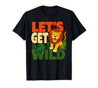 Let's Get Wild Birthday Lion Safari Jungle Adventure Bday Camiseta