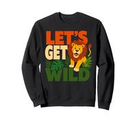 Let's Get Wild Birthday Lion Safari Jungle Adventure Bday Sudadera