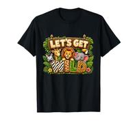 Let's Get Wild Jungle Animal Safari A Day at Zoo Party Camiseta