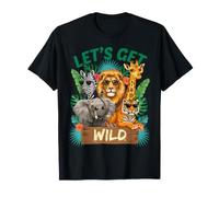 Let's Get Wild Safari Animals - Gráfico de zoológico Camiseta