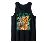 Let's Get Wild Safari Animals - Gráfico de zoológico Camiseta sin Mangas