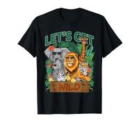 Lets Get Wild Safari Animals Zoo Adventure Camiseta