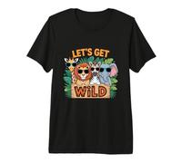 Let's Get Wild Zoo Viaje para Animales Aventura Amantes Familia Camiseta Premium