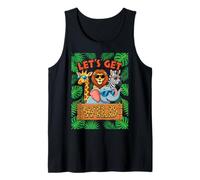 Let's Get Wild Zoo Viaje para Animales Aventura Amantes Familia Camiseta sin Mangas