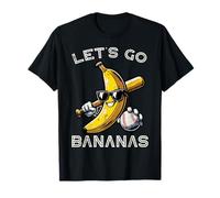 Lets Go Bananas Béisbol Retro Deportes Niños Niños Hombres Jóvenes Camiseta