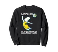 Let's Go Bananas - Jugador de voleibol con divertido gráfico de plátano Sudadera