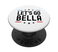 Lets Go Bella Nombre Personalizado Hombres Niños Cumpleaños Personalizado PopSockets PopGrip Adhesivo