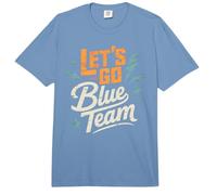 Let's GO Blue Team El Juego Comienza el Entrenador Espiritual de la Escuela del día de Campo Comfort Colors Adult Heavyweight T-Shirt