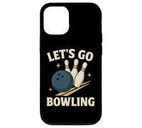 Let's Go Bowling Divertido Diseño Deportivo Retro Carcasa para iPhone 12/12 Pro