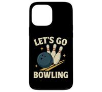 Let's Go Bowling Divertido Diseño Deportivo Retro Carcasa para iPhone 13 Pro MAX