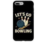 Let's Go Bowling Divertido Diseño Deportivo Retro Carcasa para iPhone 7 Plus/8 Plus