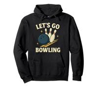 Let's Go Bowling Divertido Diseño Deportivo Retro Sudadera con Capucha