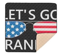 Let's Go Brandon Flag - Alfombra de juego suave y gruesa para bebés para interiores y exteriores, portátil, acolchada, para bebés pequeños, 50 x 50 pulgadas
