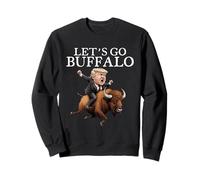 Let's Go Buffalo Trump Riding Bison Funny USA Sudadera
