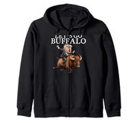 Let's Go Buffalo Trump Riding Bison Funny USA Sudadera con Capucha