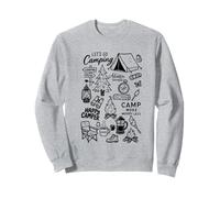 Lets Go Camping Amante de la Naturaleza Aventura de fogata Espera Sudadera