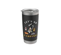 Let's Go Camping Hiking Camper Adventure Nature Lover Vaso térmico de acero inoxidable de doble pared