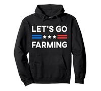 Let's Go Farming Conservador Bandera de Estados Unidos Plantando Granjero Divertido Sudadera con Capucha