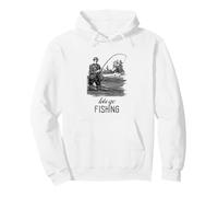 Let's Go Fishing (Declaración de Pescador) (gráfico Vintage) Sudadera con Capucha