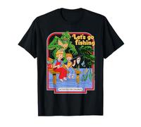 Let's Go Fishing Swamp Retro Vintage Funny Adult Humor Camiseta