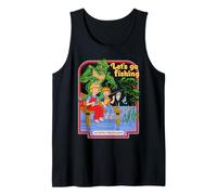 Let's Go Fishing Swamp Retro Vintage Funny Adult Humor Camiseta sin Mangas