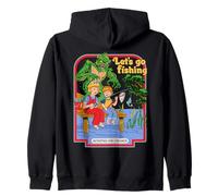 Let's Go Fishing Swamp Retro Vintage Funny Adult Humor Sudadera con Capucha