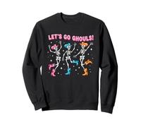 Let's Go Ghouls Festive Spooky Skeletons Fiesta de Halloween Sudadera