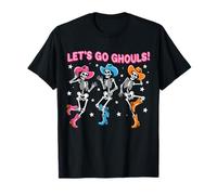 Let's Go Ghouls Halloween Country Vibe Esqueletos Divertidos Camiseta
