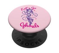 Let's Go Ghouls para Halloween, Vaquera, Western, Pastel, gótico, Morado PopSockets PopGrip Adhesivo