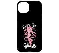 Let's Go Ghouls para Halloween, Vaquera, Western, Pastel, gótico, Rosa Carcasa para iPhone 15 Plus