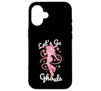 Let's Go Ghouls para Halloween, Vaquera, Western, Pastel, gótico, Rosa Carcasa para iPhone 16